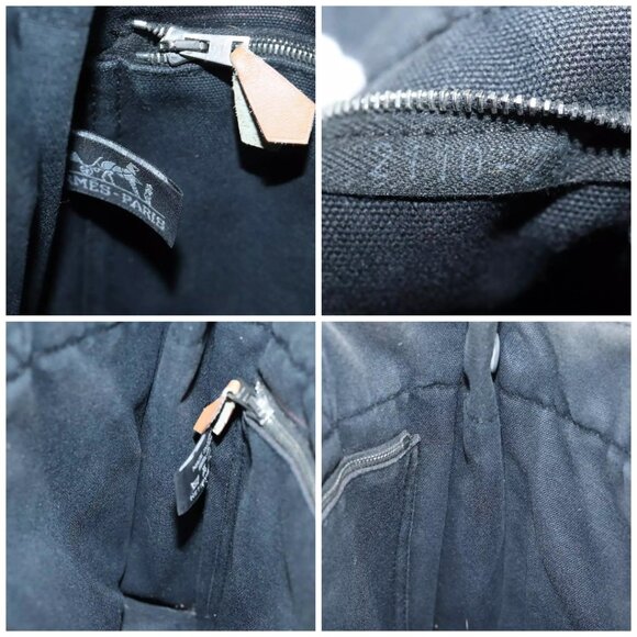 HERMES Fourre Tout PM Hand Bag Canvas Gray Auth - Picture 15 of 16